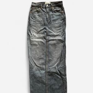 Hand dyed Reformation denim maxi skirt